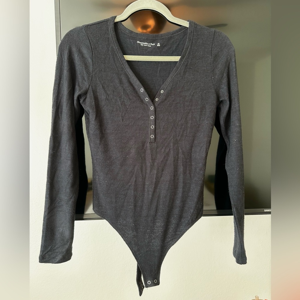 Women’s A&F Cozy Long Sleeve Henley Bodysuit for sale!